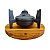 Conjunto Fogareiro De Ferro Fundido Com Suporte De Madeira - Imagem 6