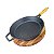 Frigideira Ferro Fundido 27cm Antiaderente Natural Alta Suporte Madeira - Imagem 1