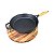Frigideira Ferro Fundido 27cm Antiaderente Natural Alta Suporte Madeira - Imagem 6