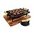 Rechaud Com Prensador De Ferro Fundido Kit Com Base Madeira - Imagem 1