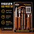 Kit Churrasco Inox Cabos Madeira 4 Peça Gourmet Profissional - Imagem 4