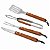 Kit Churrasco Inox Cabos Madeira 4 Peça Gourmet Profissional - Imagem 6