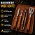 Kit Churrasco Inox Cabos Madeira 4 Peça Gourmet Profissional - Imagem 5