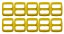 20un Regulador 15mm Amarelo Ouro Plástico Bolsa Mochila Alça - Imagem 1