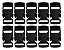20un Fecho 15mm Preto Plástico Bolsas Mochilas Costura - Imagem 1