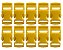 20un Fecho 15mm Amarelo Ouro Plástico Bolsas Mochilas Costura - Imagem 1