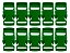 20un Fecho 15mm Verde Bandeira Plástico Bolsa Mochila Costura - Imagem 1