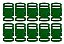 20un Fecho 20mm Verde Bandeira Plástico Bolsa Mochila Costura - Imagem 1