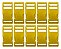 20un Fecho 20mm Amarelo Ouro Plástico Costura Bolsas Mochilas - Imagem 1