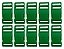 20un Fecho 20mm Verde Bandeira Plástico Costura Bolsa Mochila - Imagem 1
