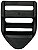 10un Castelinho 30mm Preto Plástico Costura Bolsas Mochilas - Imagem 2