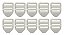 10un Castelinho 30mm Branco Plástico Costura Bolsas Mochilas - Imagem 1