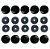50un Botão Pressão 10mm Preto Pino Plástico Bolsas Mochilas - Imagem 1