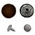 10un Botão Fixo Calça Jeans 17mm Bronze Jaqueta Bermuda - Imagem 1