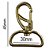 10un Mosquetão 30mm Dourado Fecho Gancho Bolsas Mochila Alça - Imagem 1