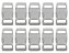20un Fecho 10mm Branco Plástico Costura Bolsas Mochilas - Imagem 1