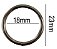20un Argola 18mm Niquelada Ferro Alça Bolsa Cadarço Fita - Imagem 1