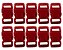 50un Fecho 10mm Vermelho Plástico Engate Bolsas Mochilas - Imagem 2