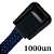 1000un Terminal Preto Cordão Cadarço Jacaré Plástico Alça - Imagem 1
