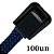 100un Terminal Preto Cordão Cadarço Jacaré Plástico Alça - Imagem 1