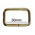 100un Quadro 30mm Dourado Ferro Passador Alça Bolsa Mochilas - Imagem 2