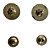 50un Botão Imã com Rebite Magnético 18mm Dourado Bolsa - Imagem 2