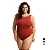 Body Maiô Plus Size Praia Liso Decote Costas Nua Sem Bojo - Imagem 1