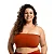 Sutiã Top Faixa Plus Size Microfibra Tomara Q Caia Sem Bojo Terracota - Imagem 1