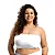 Sutiã Top Faixa Plus Size Microfibra Tomara Q Caia Sem Bojo Branco - Imagem 1