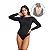 Body Feminino Manga Longa Decote Costas Microfibra Sem Bojo Sanremo - Imagem 3