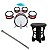 Bateria Infantil c/ Banco Baqueta Pedal e Tambores BBR R3136 - Imagem 7