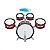 Bateria Infantil c/ Banco Baqueta Pedal e Tambores BBR R3136 - Imagem 2
