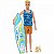Boneco Barbie Ken com Prancha de Surf  Mattel HPT50 - Imagem 2