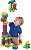 MEGA BLOKS PRE SACOLA COM 80 PEÇAS - MATTEL  DCH63 - Imagem 5
