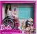 Boneca Barbie Articulada com Cadeira de Rodas e Cão Mattel HJY85 - Imagem 1