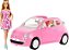 Boneca Barbie com Veiculo Fiat Rosa Mattel HRG59 - Imagem 1