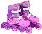 Patins Inline Ajustável Radical Rosa DM R6541M - Imagem 1