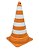 Cone Sinalizador Retrátil ATENÇÃO Laranja e Branco 25576 Arqplast - Imagem 2