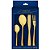 Faqueiro 16 Peças Lovers Talheres Ouro Gourmet Mix GX3078 Houseware - Imagem 1