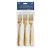 Kit Garfo De Mesa 3 Peças Lovers Ouro Gourmet Mix GX3022 Houseware - Imagem 1