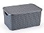Caixa Organizadora Rattan Grafite 7 Litros C/ Tampa CR1828 - Imagem 1