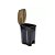 Lixeira de Plástico Banheiro Cozinha E-Black  Com Pedal 7L - Imagem 2