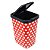 Lixeira Prática 9 Litros Vermelha Com Bolinhas Click Label 25522 Arqplast - Imagem 1