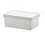 Caixa Organizadora Com Tampa 29x19x12Cm Quadratta 842 Branca Paramount - Imagem 1