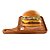 Tábua Para Servir Hamburguer Em Madeira Rústica 29x20 Cm 48C Debiasi - Imagem 2