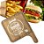 Tábua Para Servir Hamburguer Em Madeira Rústica 29x20 Cm 48C Debiasi - Imagem 3