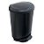 Lixeira Com Pedal Tampa e Borda 45 Litros Preta Label - Imagem 1