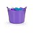 Cesto Balde Multiuso Flexível Com Alça 15 L Empilhável Roxo - Imagem 1