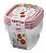 Kit 4 Potes Para Alimentos Quadrado 360 ML Transparente Sanremo - Imagem 1