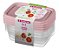 Kit 4 Potes Para Alimentos Retangular 280 ML Transparente Sanremo - Imagem 1